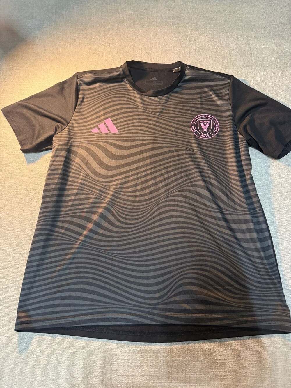 Adidas Inter Miami CF Lionel Messi #10 Training Jersey - Black/Pink